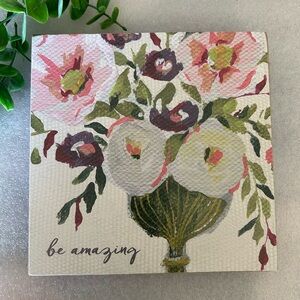 ISABEL BLOOM • “Be Amazing” Wood Block Art